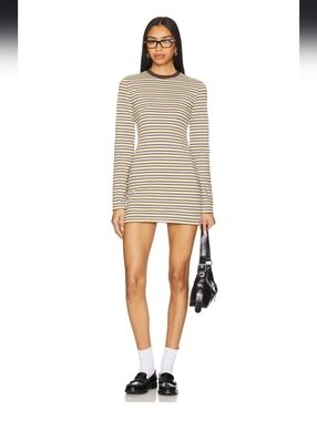 Corbyn Dress in Tan Stripe